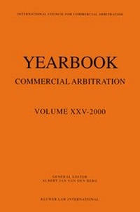 Abbildung von: Yearbook Commercial Arbitration, 2000 - Kluwer Law International