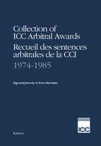 Abbildung von: Collection of ICC Arbitral Awards, 1974-1985 - Kluwer Law International