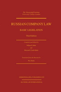 Enlarge image Cover: Russian Company Law:Basic Legislation - Kluwer Law International
