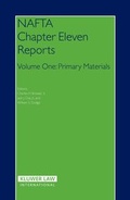 Cover: NAFTA Chapter Eleven Reports - Kluwer Law International