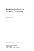 Cover: Tax Coordination in the European Community - Kluwer Law International
