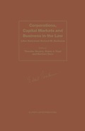 Cover: Corporations, Capital Markets and Business in the Law - Kluwer Law International
