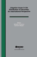 Cover: Litigation Issues in the Distribution of Securities:An International Perspective - Kluwer Law International