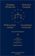 Cover: European Private Law:Sources - Kluwer Law International