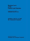 Cover: Commercial Companies Law of the United Arab Emirates - Graham & Trotman Ltd