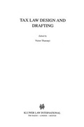 Cover: Tax Law Design and Drafting - Kluwer Law International