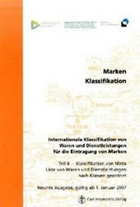 Abbildung von: Marken Klassifikation - Carl Heymanns Verlag