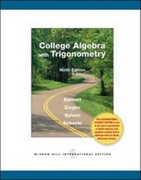 Abbildung von: College Algebra with Trigonometry - McGraw-Hill Professional
