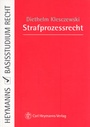 Cover: Strafprozessrecht - Carl Heymanns Verlag