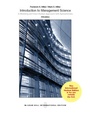 Cover: INTRODUCTION TO MANAGEMENT SCIENCE - McGraw-Hill Education