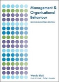 Cover: Management and Organisational Behaviour: Second European Edition - McGraw Hill Higher Education