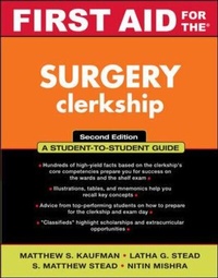 Enlarge image Cover: First Aid for the Surgery Clerkship - McGraw-Hill Medical