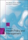 Cover: A Reader in Health Policy and Management - Open University Press
