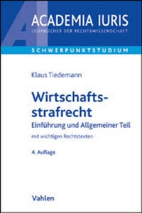 Abbildung von: Wirtschaftsstrafrecht - Vahlen
