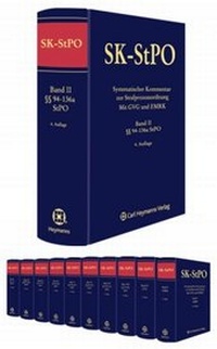 Bild vergrößern Bild: SK-StPO: Systematischer Kommentar zur Strafprozessordnung - Carl Heymanns Verlag