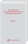 Cover: Entscheidungen der Instanzgerichte zum Recht des geistigen Eigentums - Carl Heymanns Verlag