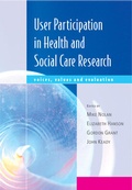Cover: User Participation in Health and Social Care Research - Open University Press