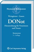 Cover: DONot Dienstordnung f&uuml;r Notare - Carl Heymanns Verlag