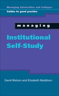 Cover: Managing Institutional Self Study - Open University Press