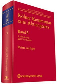 Abbildung von: Kölner Kommentar zum Aktiengesetz - Carl Heymanns Verlag