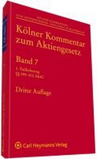 Abbildung von: Kölner Kommentar zum Aktiengesetz - Carl Heymanns Verlag