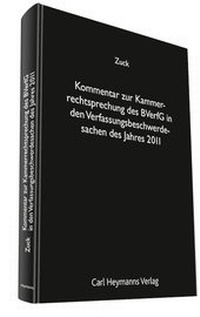 Abbildung von: Kommentar zur Kammerrechtsprechung des BVerfG - Carl Heymanns Verlag