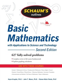 Enlarge image Cover: Schaum's Outline of Basic Mathematics with Applications to Science and Technology, 2ed - Schaum Outline Series