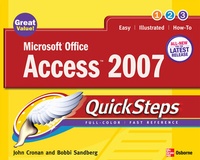 Enlarge image Cover: Microsoft Office Access 2007 QuickSteps - Osborne/McGraw-Hill