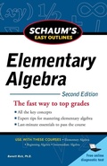 Cover: Schaum's Easy Outline of Elementary Algebra, Second Edition - Schaum Outline Series