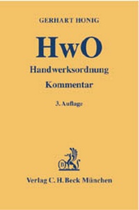 Abbildung von: Handwerksordnung: HwO - C.H.BECK