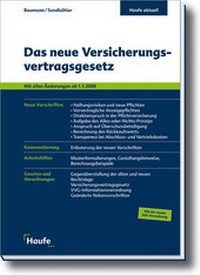 Abbildung von: Das neue Versicherungsvertragsgesetz - Haufe-Lexware
