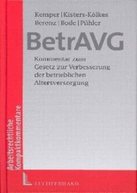 Bild vergrößern Bild: BetrAVG - Luchterhand