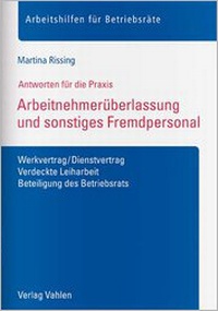 Abbildung von: Arbeitnehmerüberlassung und sonstiges Fremdpersonal - Vahlen
