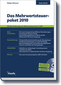 Abbildung von: Das Mehrwertsteuerpaket 2010 - Haufe-Lexware