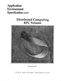 Cover: Application Environment Specification (AES) Distributed Computing RPC Volume - Prentice Hall