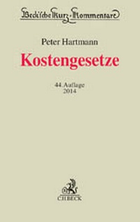 Bild vergrößern Bild: Kostengesetze: KostG - C.H.BECK