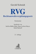 Cover: Rechtsanwaltsverg&uuml;tungsgesetz: RVG - C.H.BECK