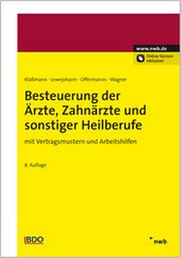 Abbildung von: Besteuerung der Ärzte, Zahnärzte und sonstiger Heilberufe - NWB