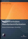 Cover: AnwaltFormulare Mandanteninformation - Deutscher Anwaltverlag