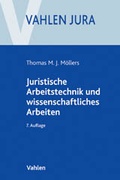 Cover: Juristische Arbeitstechnik und wissenschaftliches Arbeiten - Vahlen