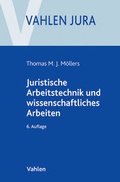 Cover: Juristische Arbeitstechnik und wissenschaftliches Arbeiten - Vahlen
