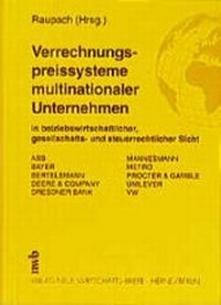 Abbildung von: Verrechnungspreissysteme multinationaler Unternehmen - NWB