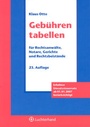 Cover: Gebührentabellen - Luchterhand