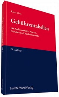 Enlarge image Cover: Gebührentabellen - Luchterhand