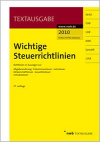 Abbildung von: Wichtige Steuerrichtlinien - NWB