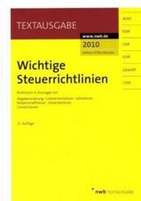 Abbildung von: Wichtige Steuerrichtlinien - NWB
