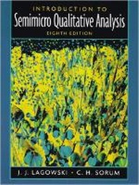 Enlarge image Cover: Introduction to Semimicro Qualitative Analysis - Pearson