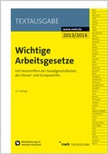 Cover: Wichtige Arbeitsgesetze - NWB