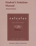 Cover: Student Solutions Manual for Calculus for the Life Sciences - Pearson