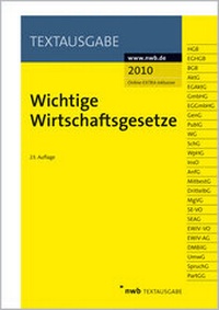 Abbildung von: Wichtige Wirtschaftsgesetze - NWB